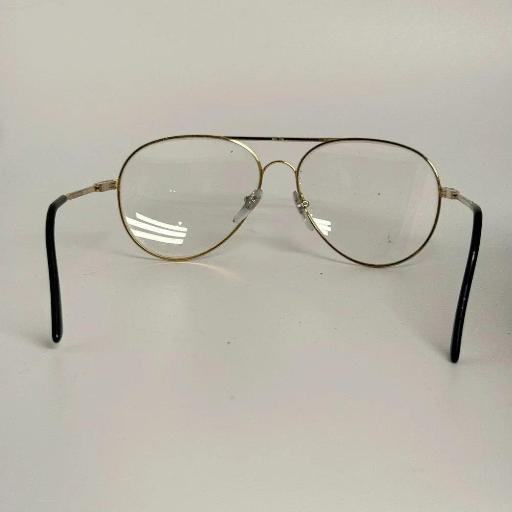 Andre Duval AD 2189 Gold Black Aviator Glasses Frames France 140 Vintage Style